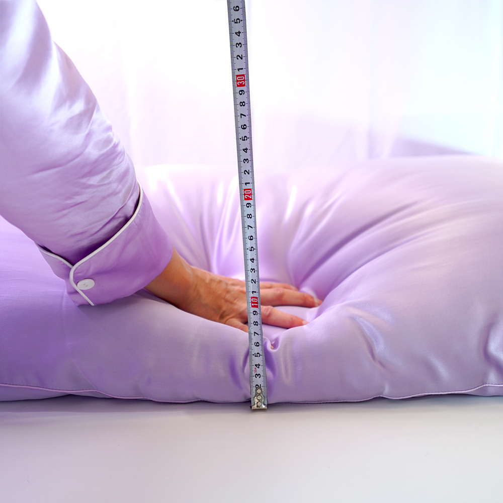 【70x120】【薄め】シルクサテン寝具枕本体真絹22匁(Pillow Body 22mm) - 画像 (8)