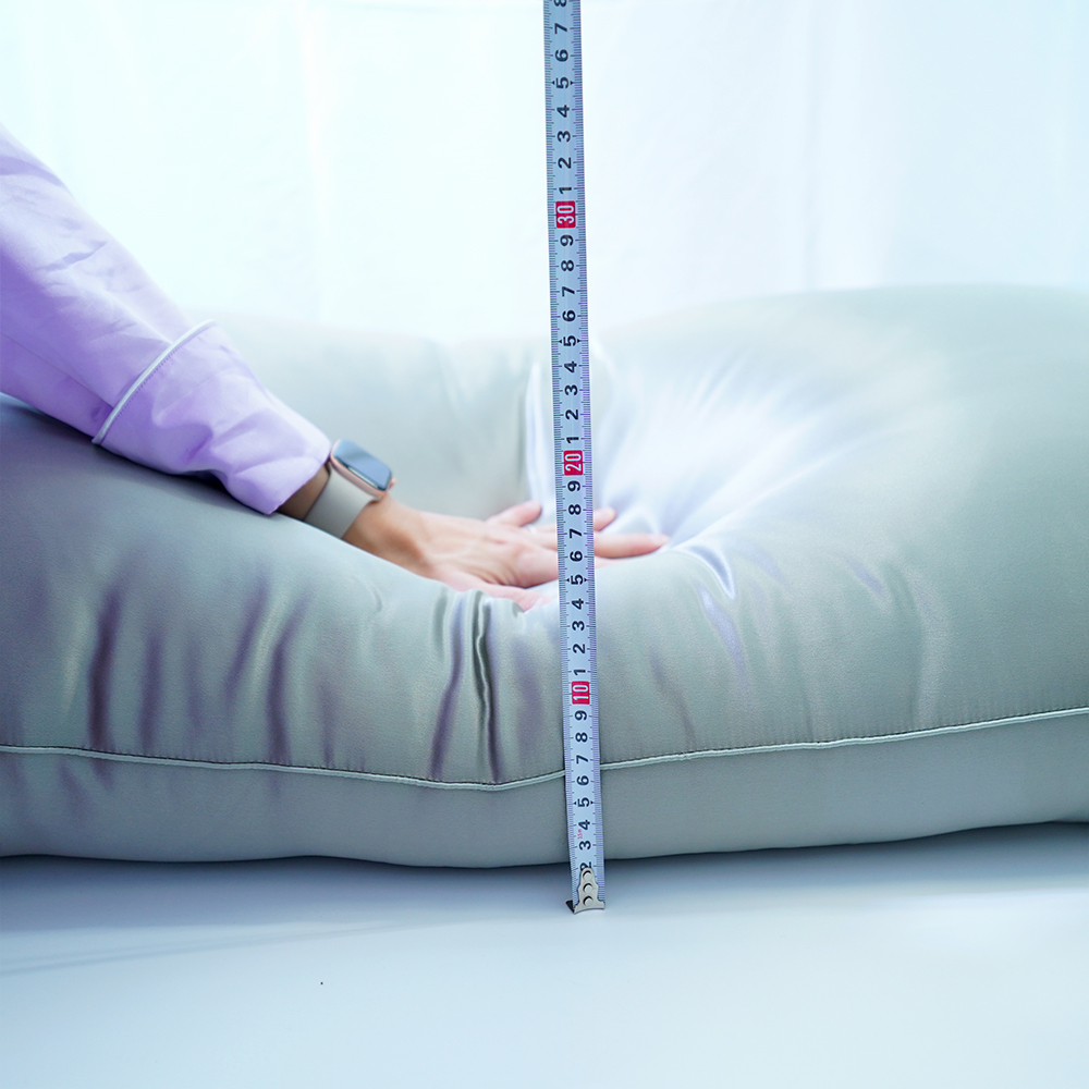【70x120】【中綿シルク100%】シルクサテン寝具枕本体外側真絹30匁(Pillow Body 30mm) - 画像 (5)