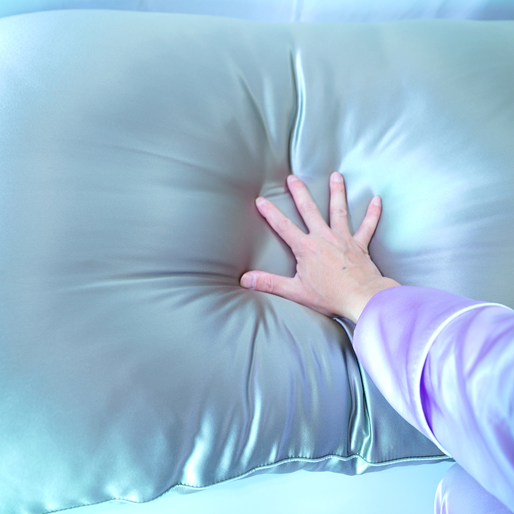【70x120】【中綿シルク100%】シルクサテン寝具枕本体外側真絹30匁(Pillow Body 30mm) - 画像 (14)