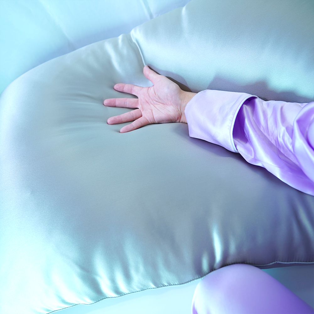 【70x120】【中綿シルク100%】シルクサテン寝具枕本体外側真絹30匁(Pillow Body 30mm) - 画像 (16)