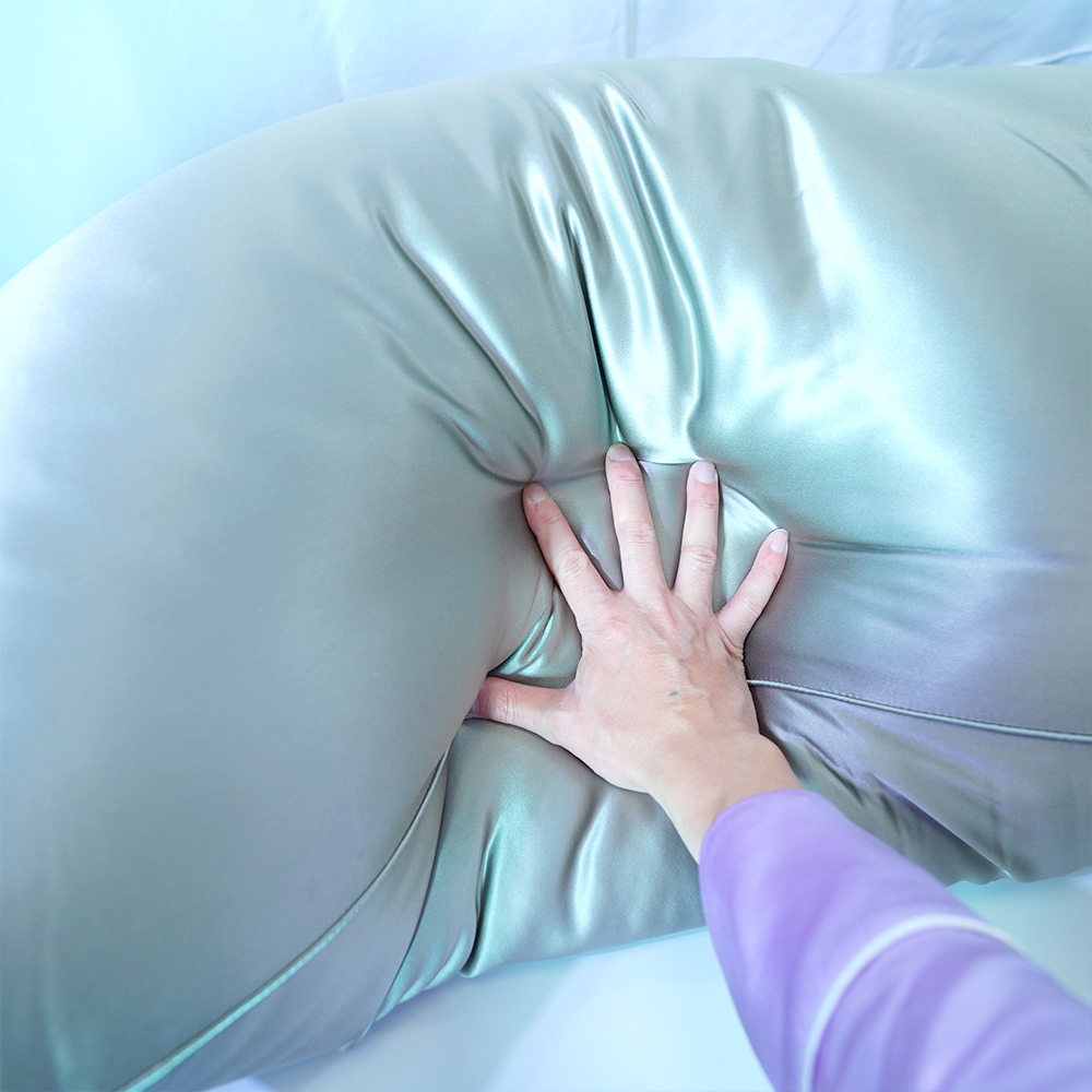 【70x120】【中綿シルク100%】シルクサテン寝具枕本体外側真絹30匁(Pillow Body 30mm) - 画像 (17)