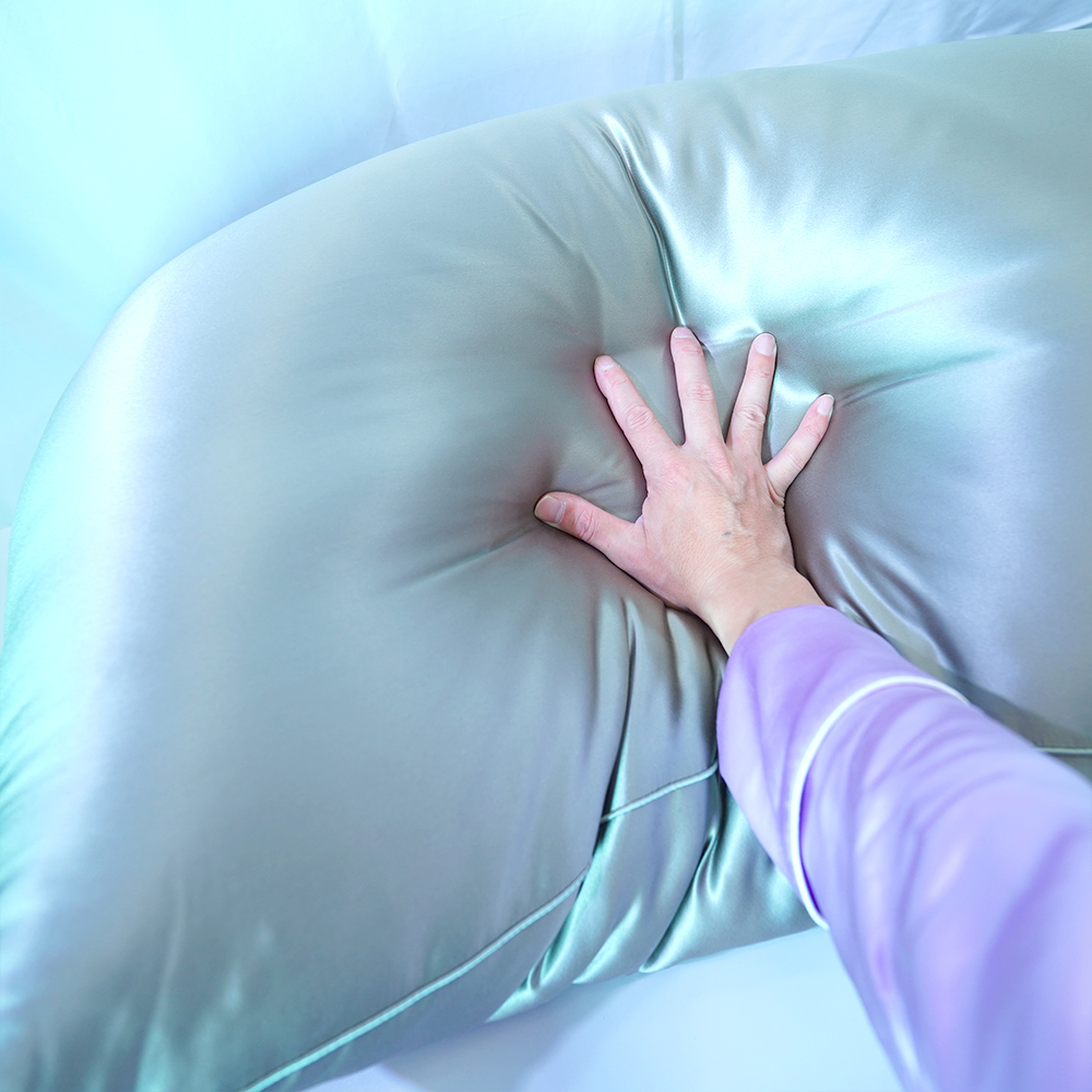 【70x120】【中綿シルク100%】シルクサテン寝具枕本体外側真絹30匁(Pillow Body 30mm) - 画像 (18)