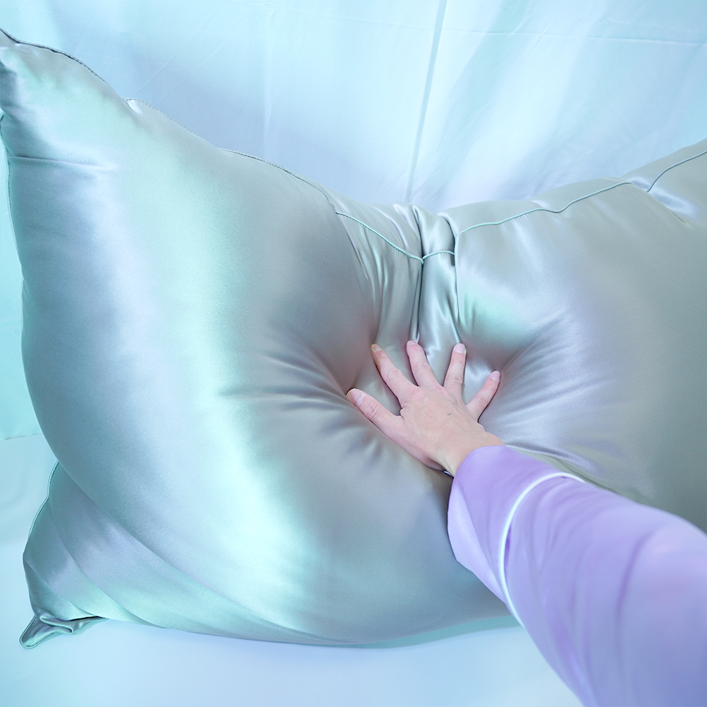 【70x120】【中綿シルク100%】シルクサテン寝具枕本体外側真絹30匁(Pillow Body 30mm) - 画像 (19)