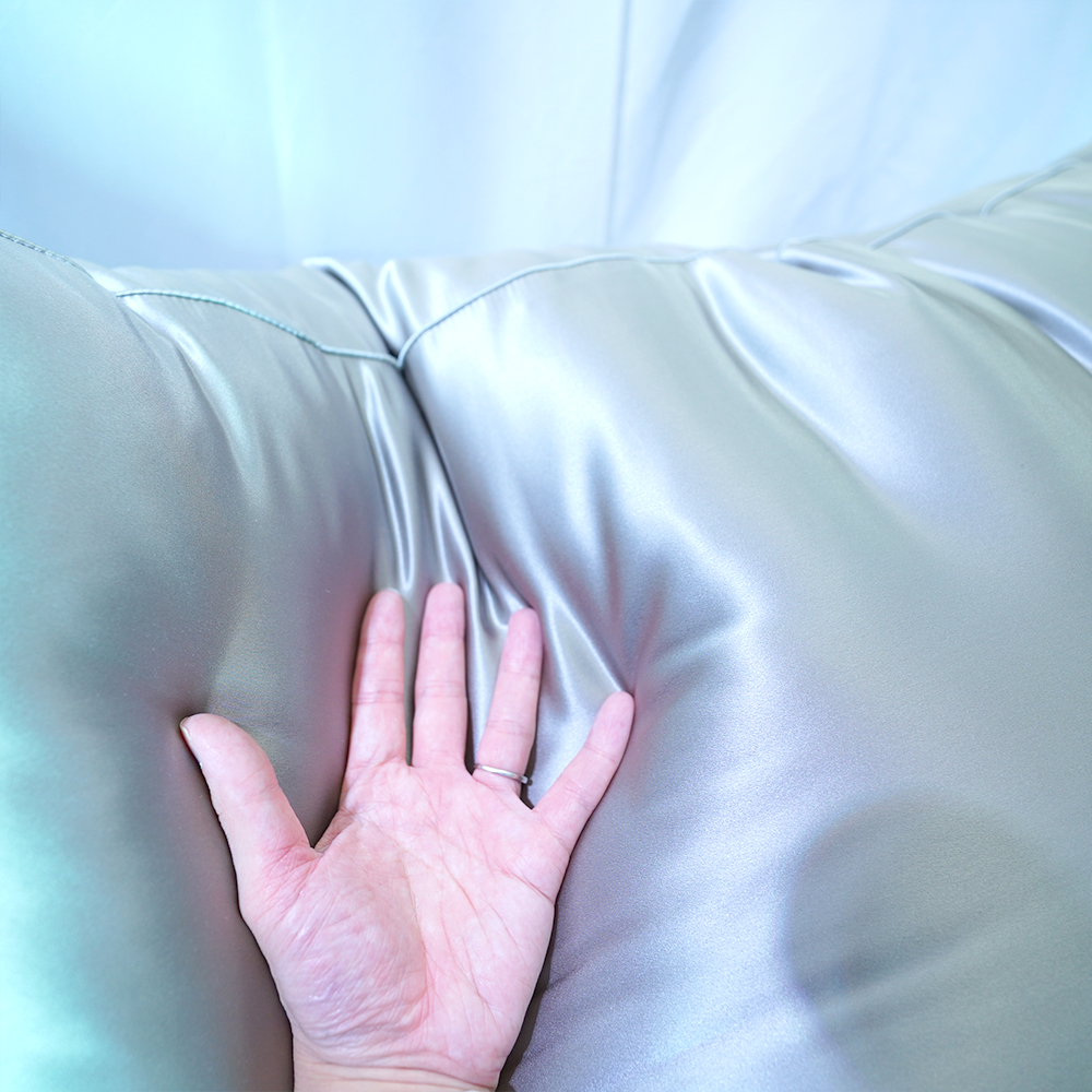 【70x120】【中綿シルク100%】シルクサテン寝具枕本体外側真絹30匁(Pillow Body 30mm) - 画像 (20)
