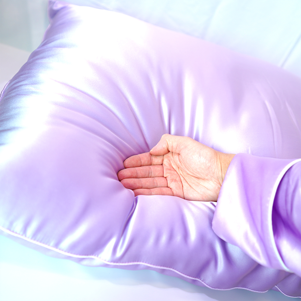 【70x120】【薄め】シルクサテン寝具枕本体真絹22匁(Pillow Body 22mm) - 画像 (12)