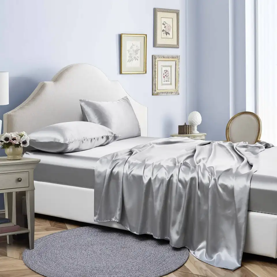 シルクサテン寝具フラットシーツ高級真絹22匁(Flat sheets 22mm) - 画像 (11)