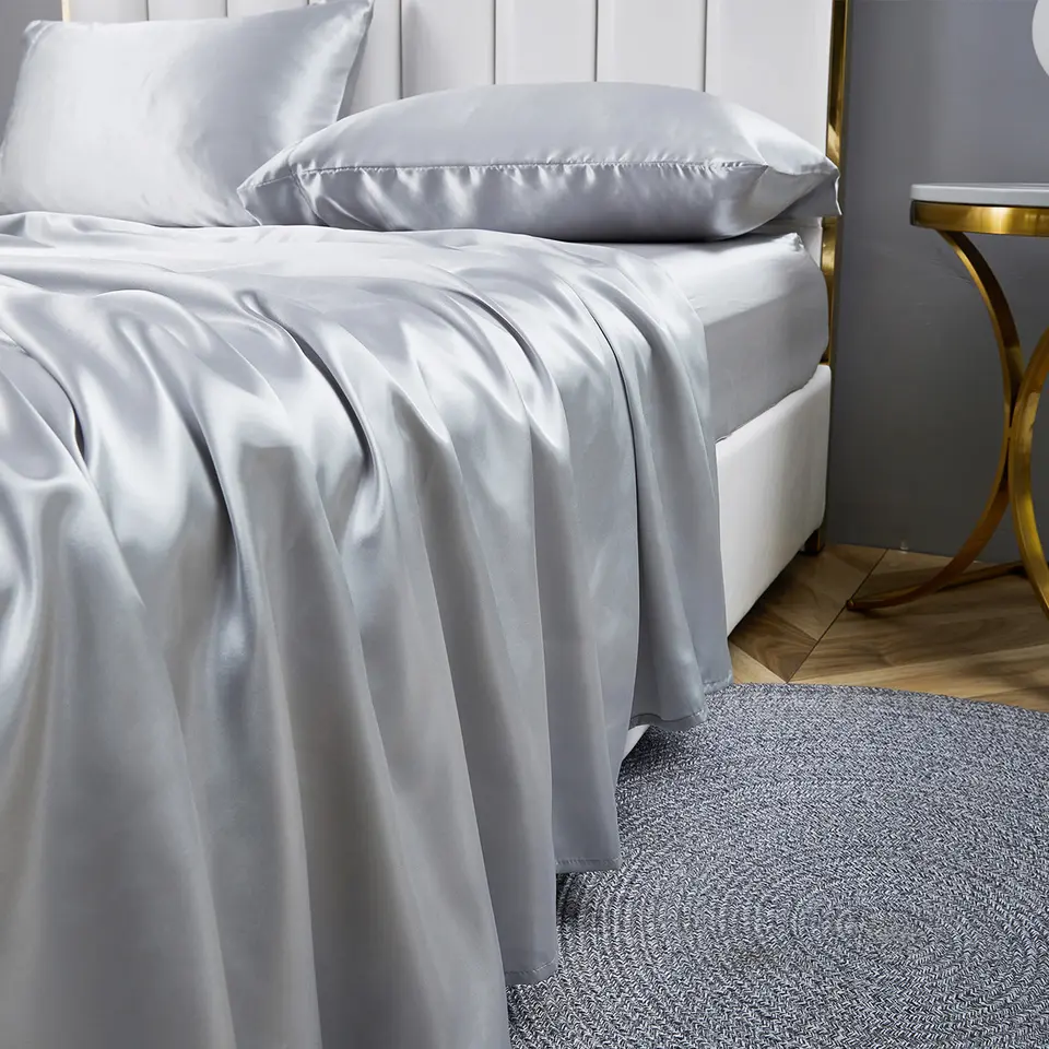 シルクサテン寝具フラットシーツ高級真絹22匁(Flat sheets 22mm) - 画像 (10)