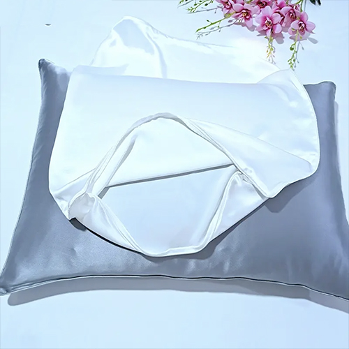 シルクサテン寝具枕カバー高級真絹22匁ファスナータイプ(Pillow Cover Zip 22mm) - 画像 (11)